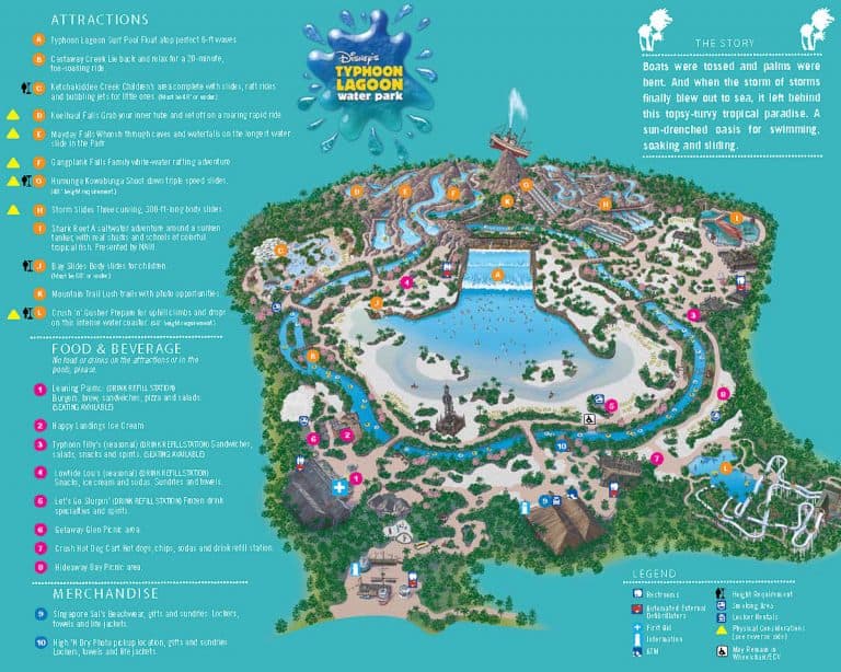 Disney’s Typhoon Lagoon Map